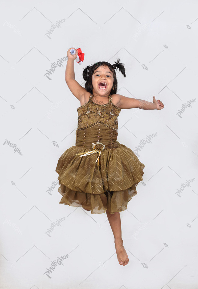 Bangladeshi cute girl jumping