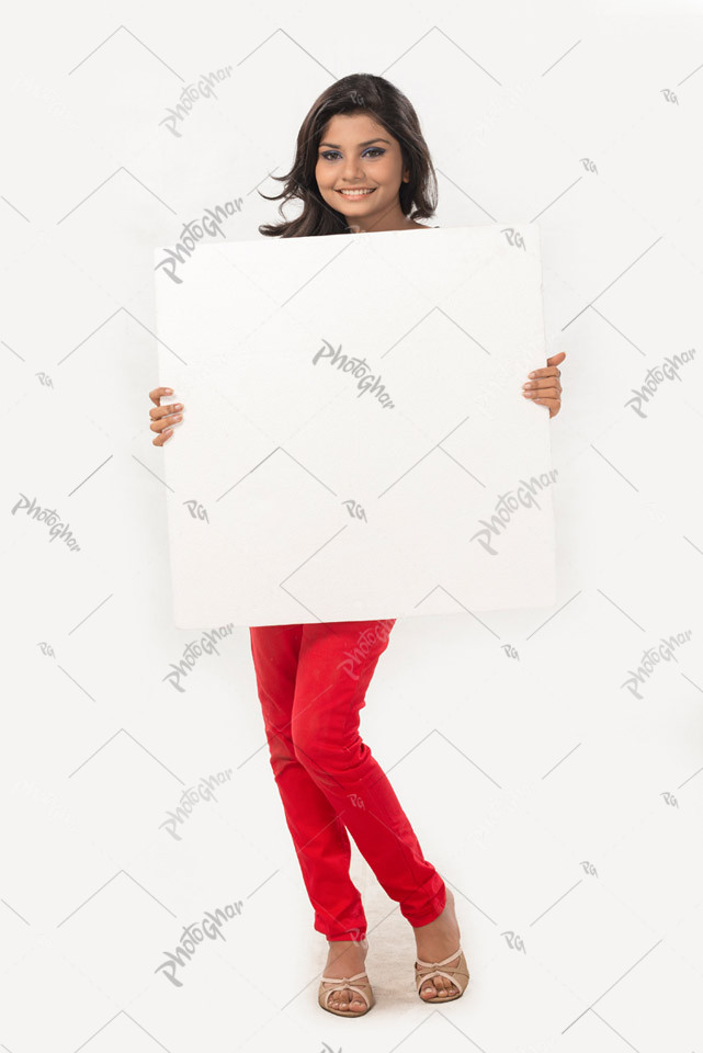 Bangladeshi young girl holding placard