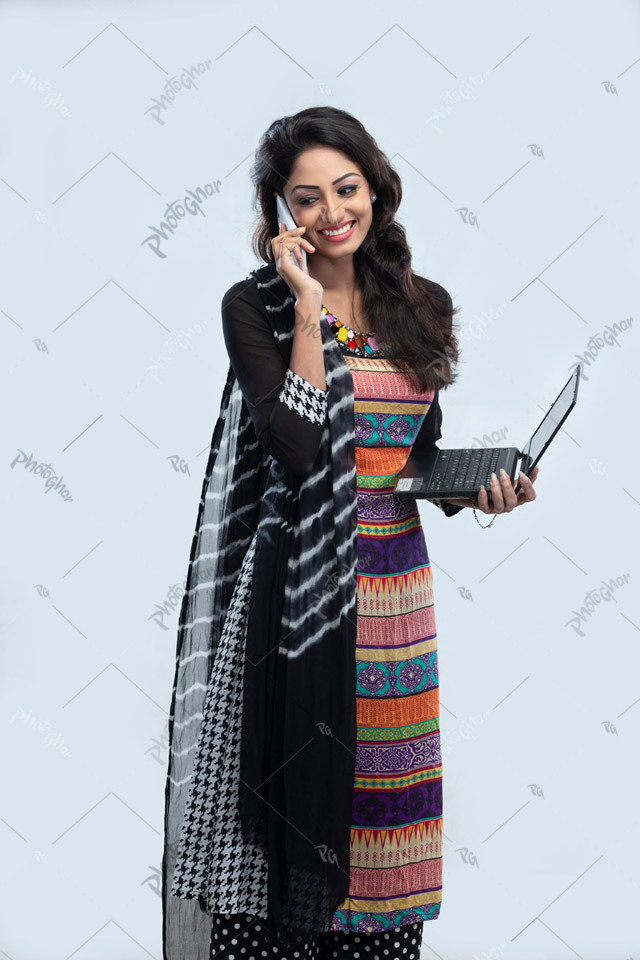 Businesswoman talking on mobile phone