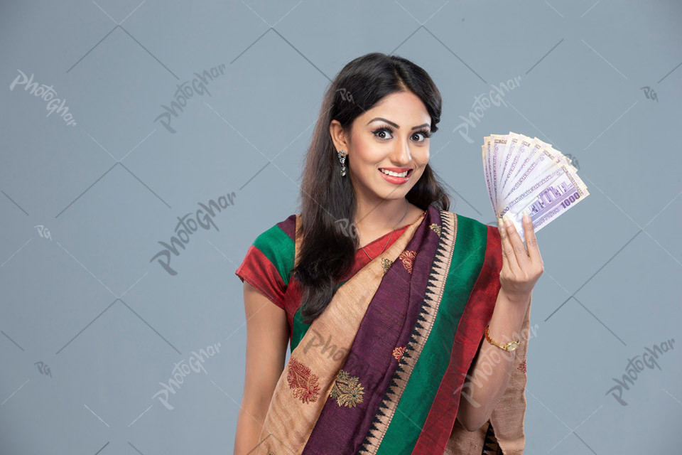 Cheerful young Bangladeshi woman