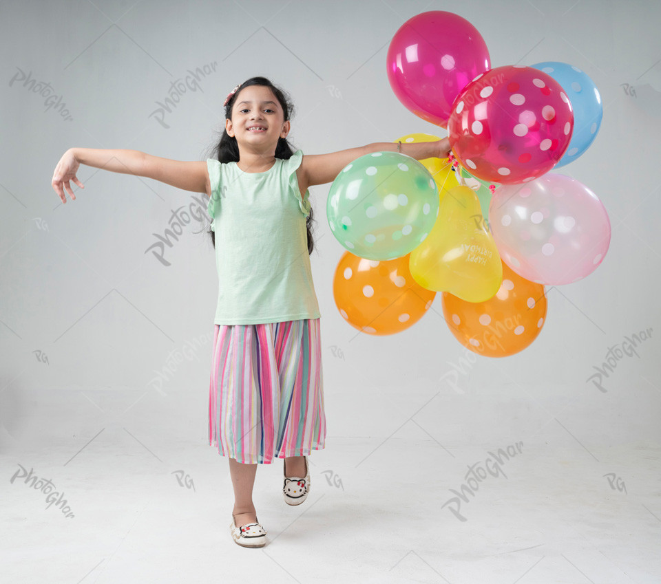 Colorful heart shaped balloon