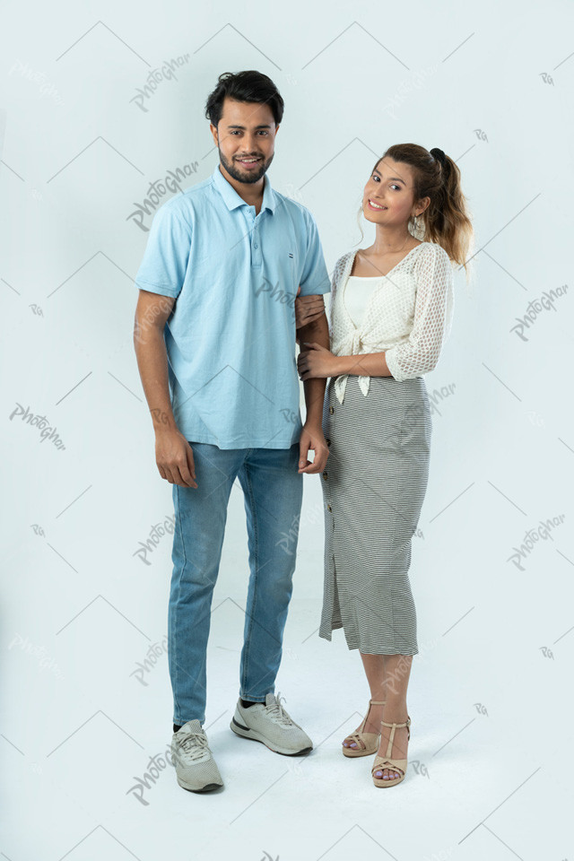 Confident stylish young couple