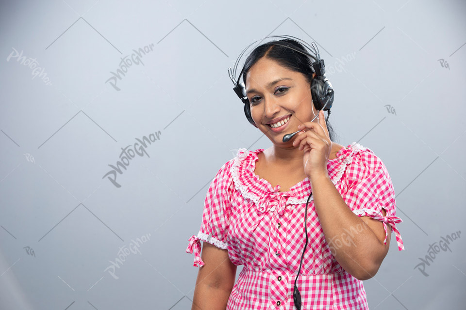 Customer service woman with Headset