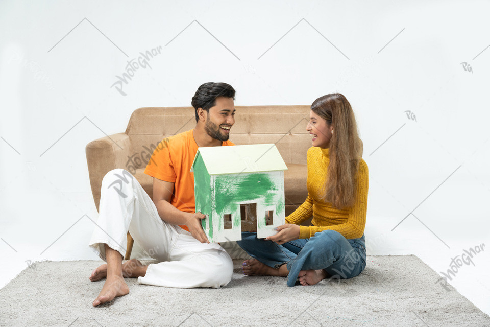 Enjoying couple dreaming new home