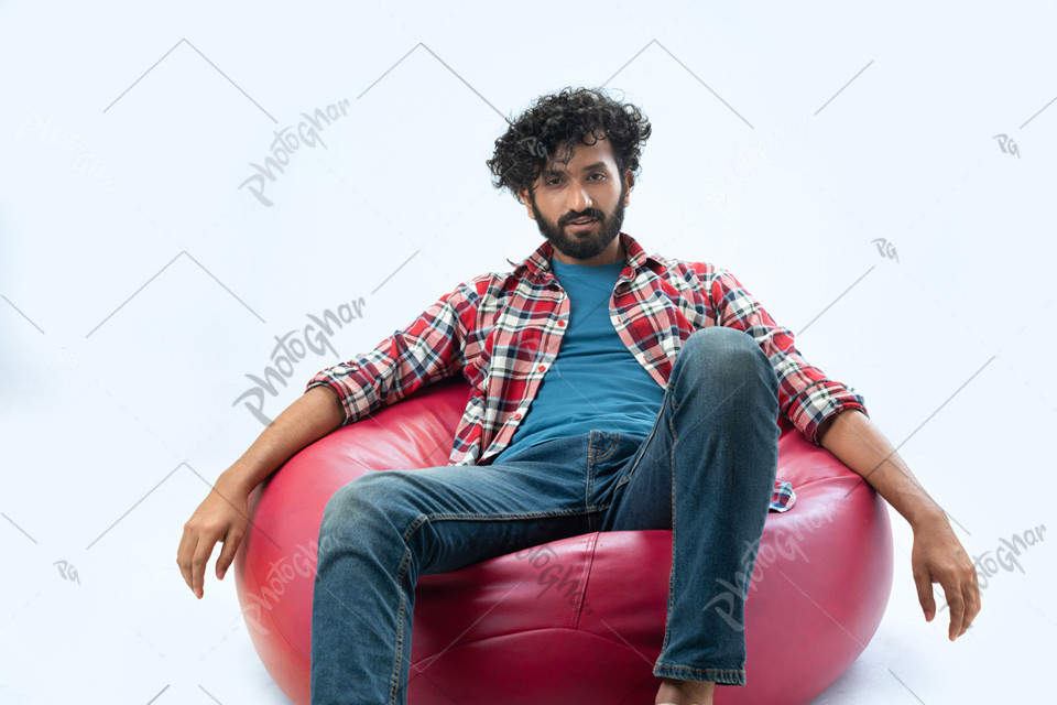 Fashionable man relaxing