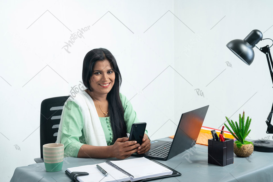 Female company staff in office