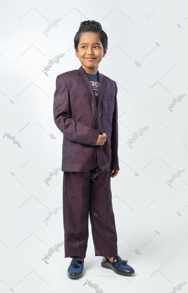 Handsome child wearing formal suit