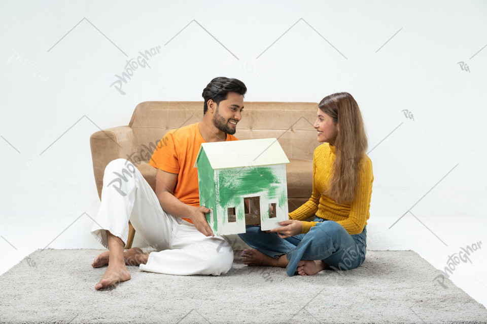 Happy couple dreaming new home