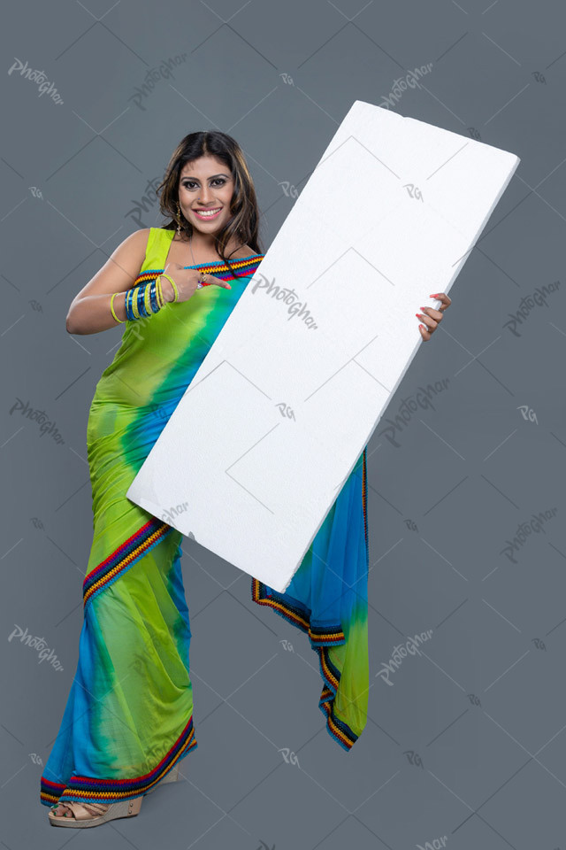 Housewife Holding placard