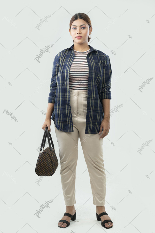 Modern young woman looking