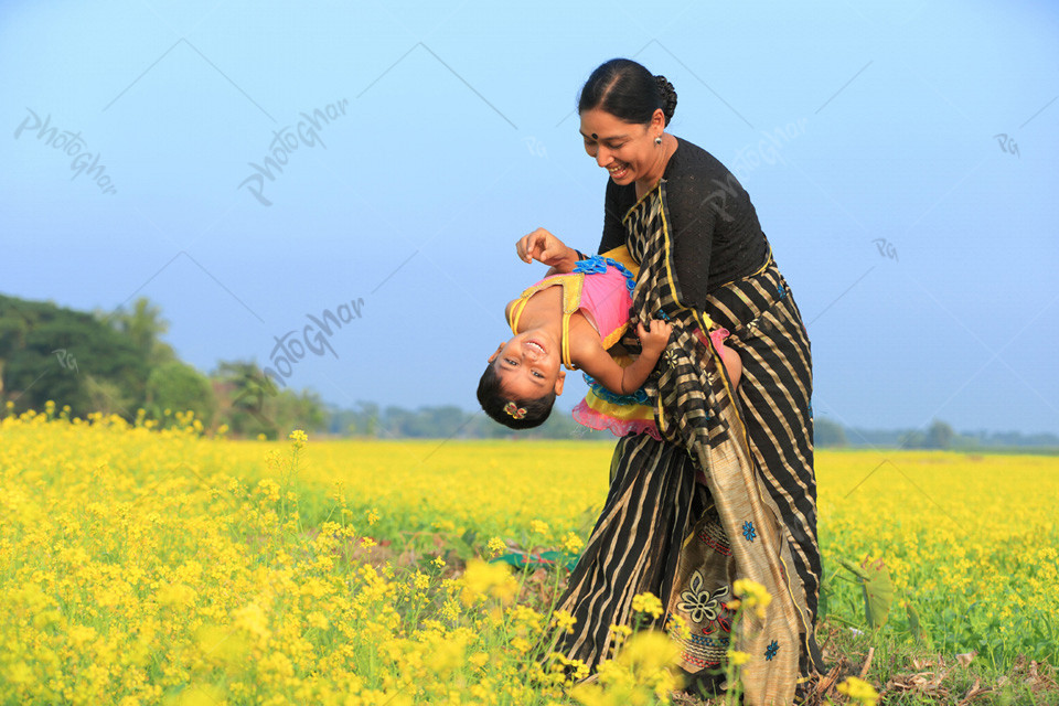 Mother and kid happy moments