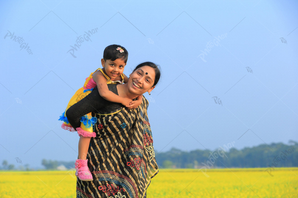 Mothers love. Cute baby with mother