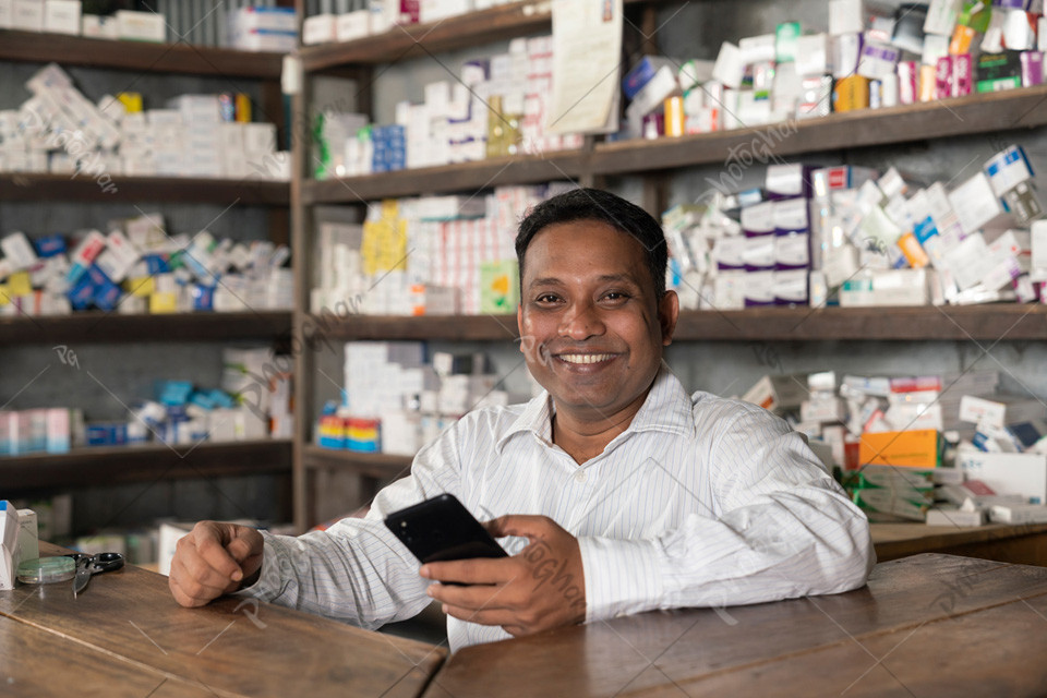 Portrait of Bangladeshi pharmacist