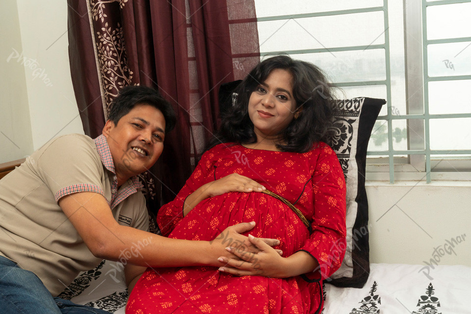 Pregnant couple of Bangladesh