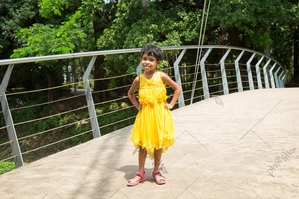 South asian girl standing