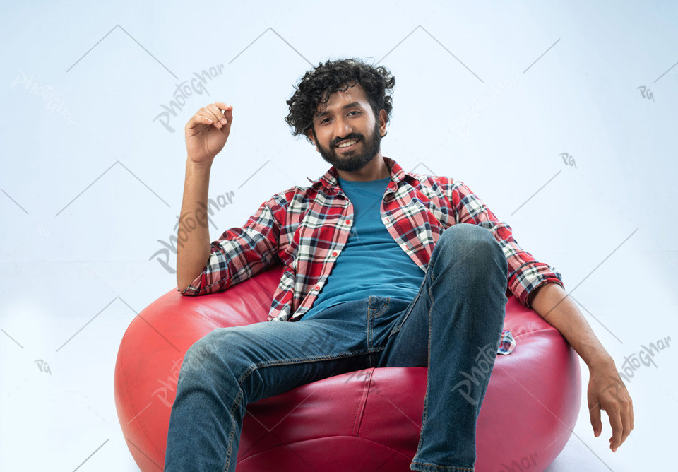 Stylish young man smiley relaxing