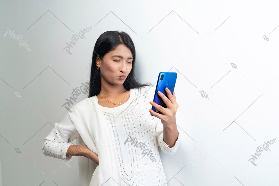 Teenage Girl Making Video Call