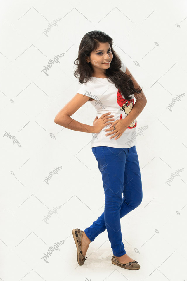 Teenager girl posing modeling style