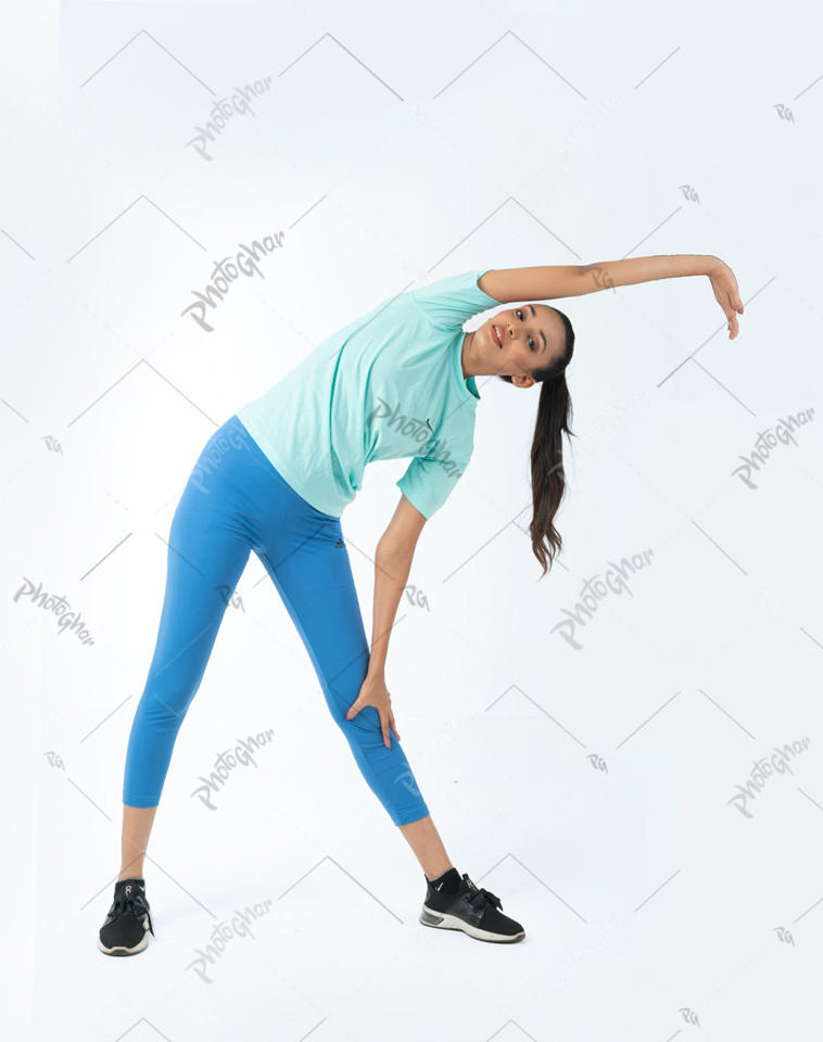 Woman stretching to the side