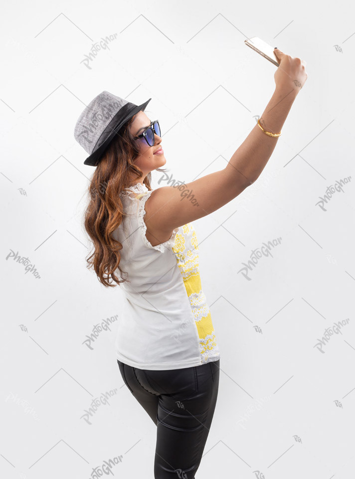 Woman taking selfie