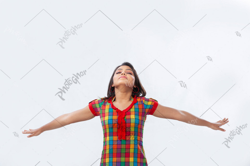 Young Woman Enjoying Fresh Air