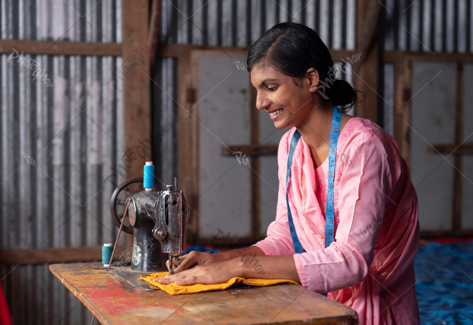 Young girl entrepreneur of village