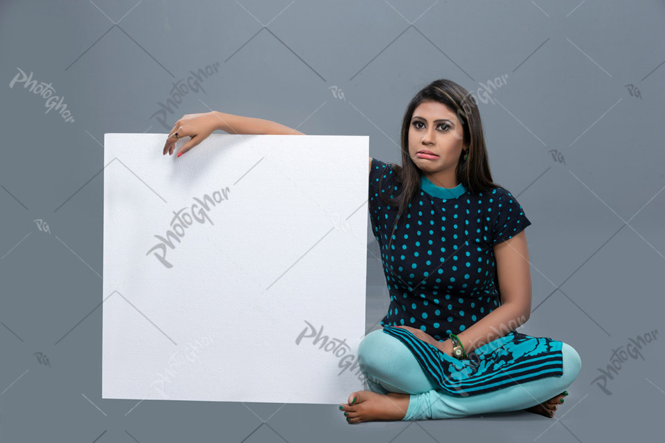 Young woman with a gesture face