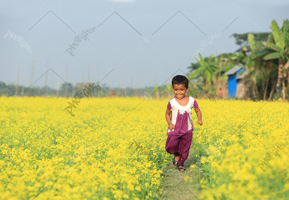 running view of single baby