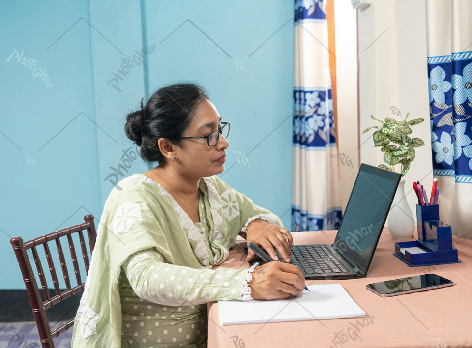 village woman of Bangladesh in the living room