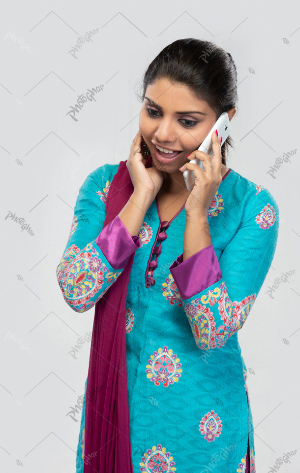 young girl talking on mobile phone